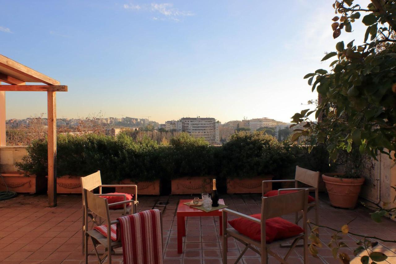 Ferienwohnung Beautiful Loft In Ponte Milvio With Terrace Rom Exterior foto